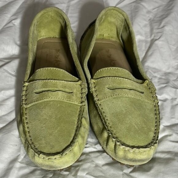 Coach and Four Lime Green Suede Loafers NWOT Size 6.5 M - Picture 5 of 9
